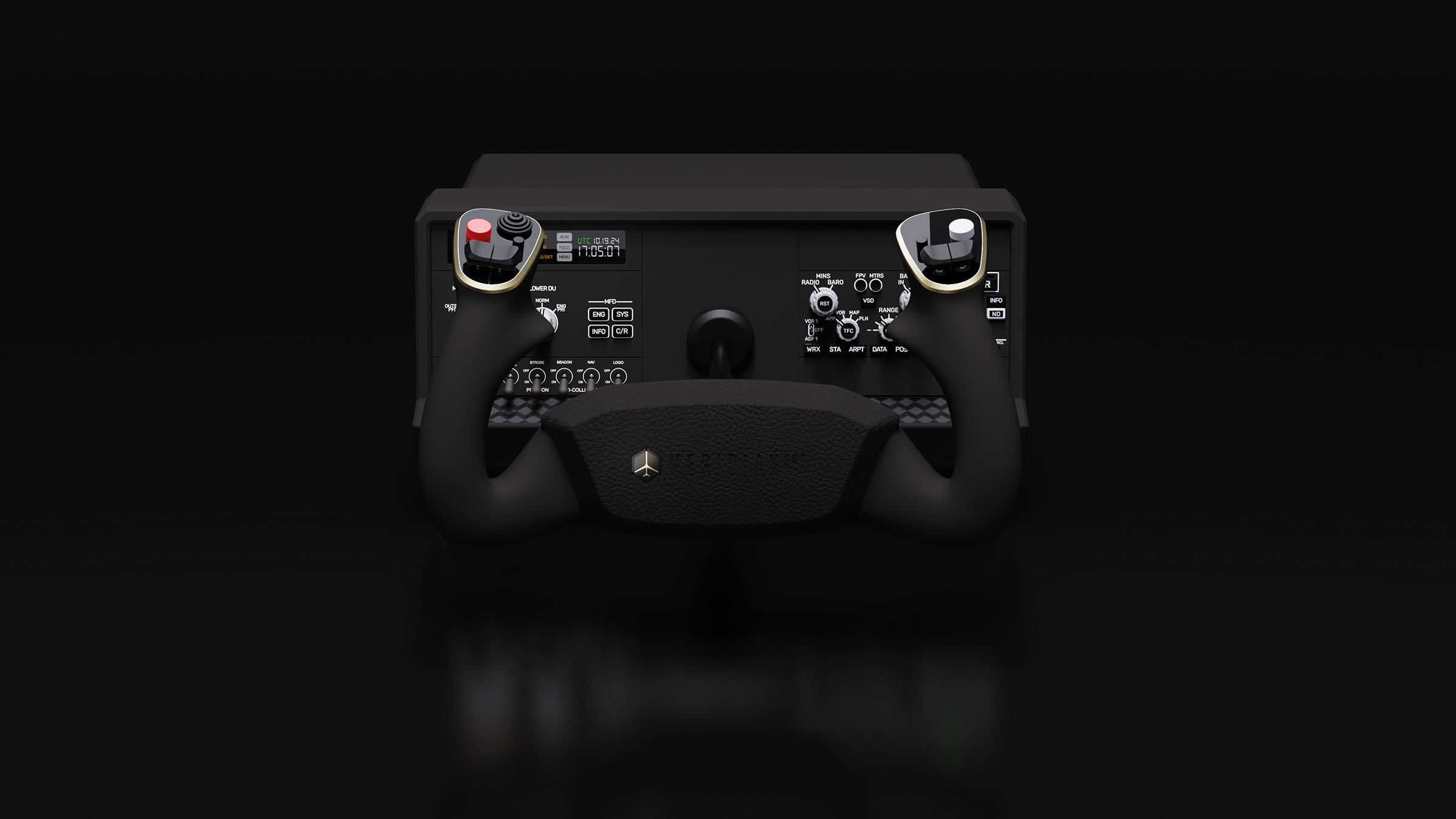 Horizon Plus Flight Controls yoke, front view